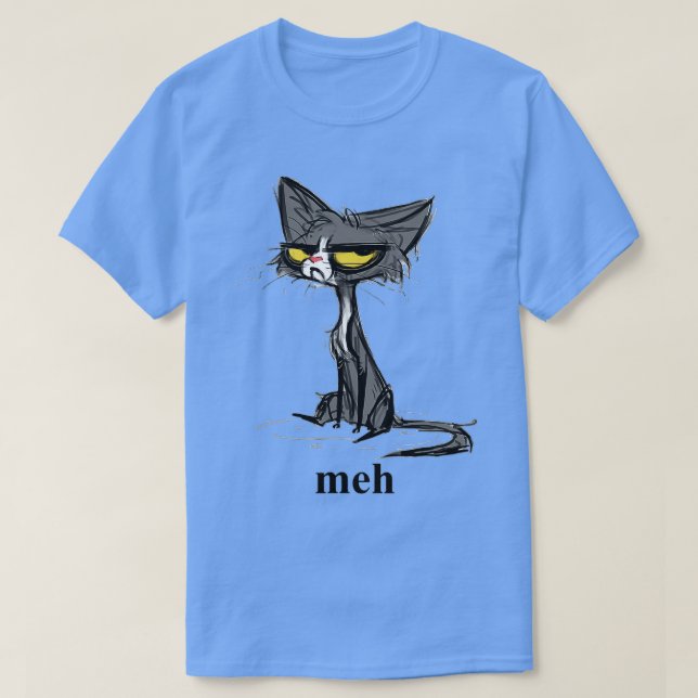 T-shirt Crazy Cat Meh Cadeau pour les hommes amusants Craz (Design devant)