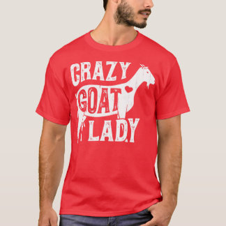 T-shirt Crazy Chèvre Lady Funny Chèvres Amateurs Fermier G