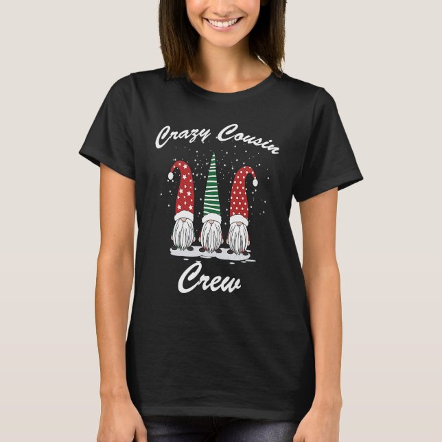 T-shirt Crazy Cousin Crew Christmas (Devant)