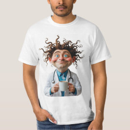 T-shirt Crazy Doctor Coffee Lover Tee