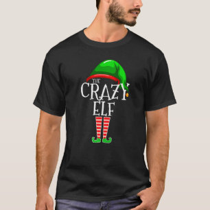 T-shirt Crazy Elf Correspondant Famille Noël