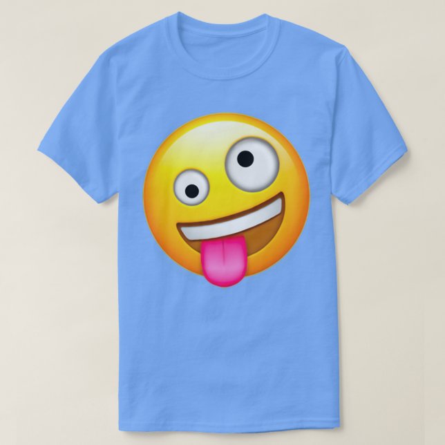 T-shirt Crazy Face Emoji (Design devant)