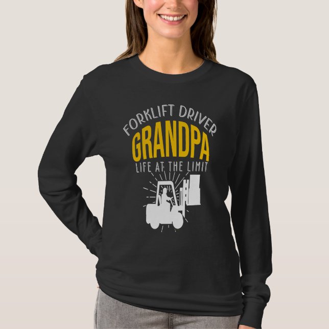 T-shirt Crazy Forklift Driver Grandpa Accessories (Devant)