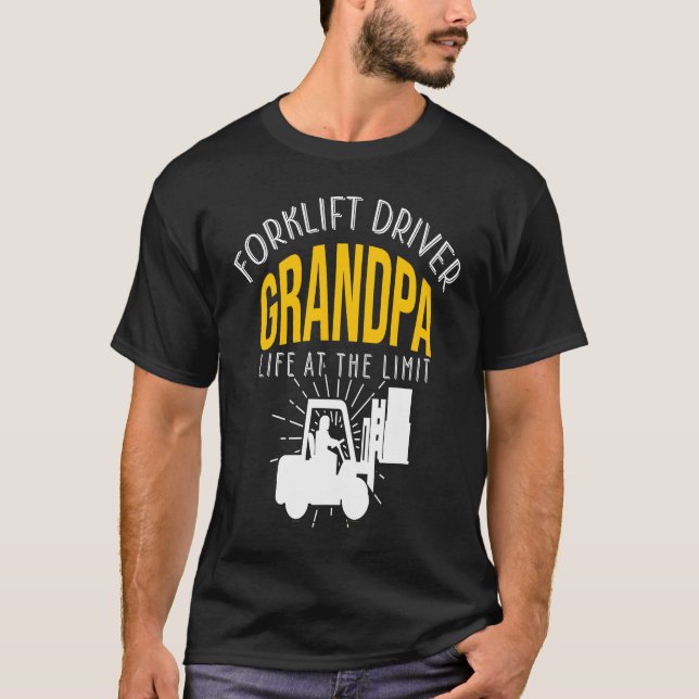 T-shirt Crazy Forklift Driver Grandpa Accessories (Devant)