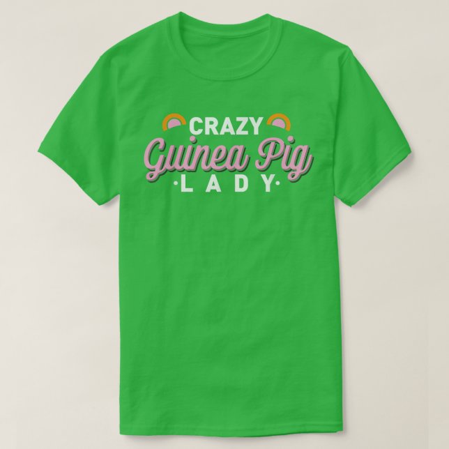 T-shirt Crazy Guinée Pig Lady Drôle Plusieurs Cochons de G (Design devant)