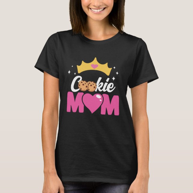 T-shirt Crazy Mom Baking Mama Baker Chef Dessert Mothers D (Devant)