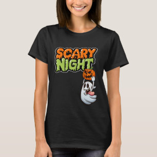 T-shirt Crazy Night Ghost Halloween Costume pour enfants P