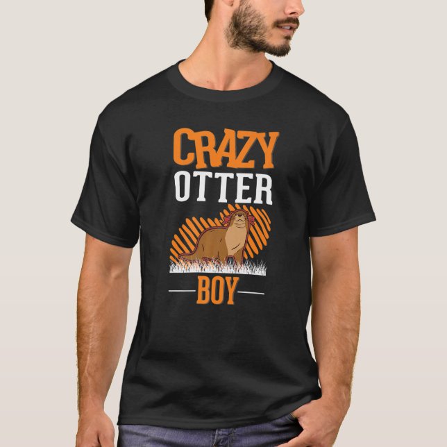 T-shirt Crazy Otter Boy Sea Otter   (Devant)