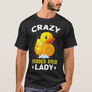 T-shirt Crazy Rubber Canard Lady Bath Duckie Rubber Jaune
