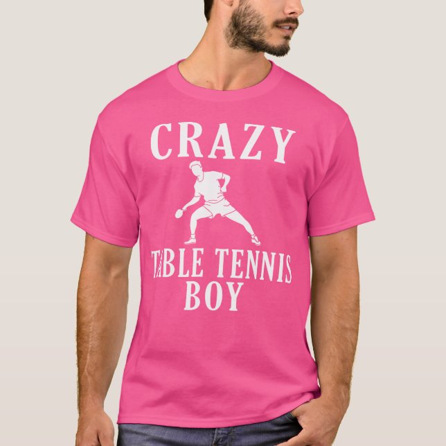 T-shirt Crazy Table Tennis Boy (Devant)