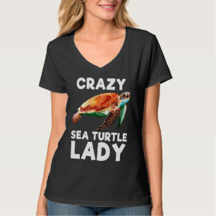 T-shirt Crazy Tortue Lady Funny Amoureux des animaux de la
