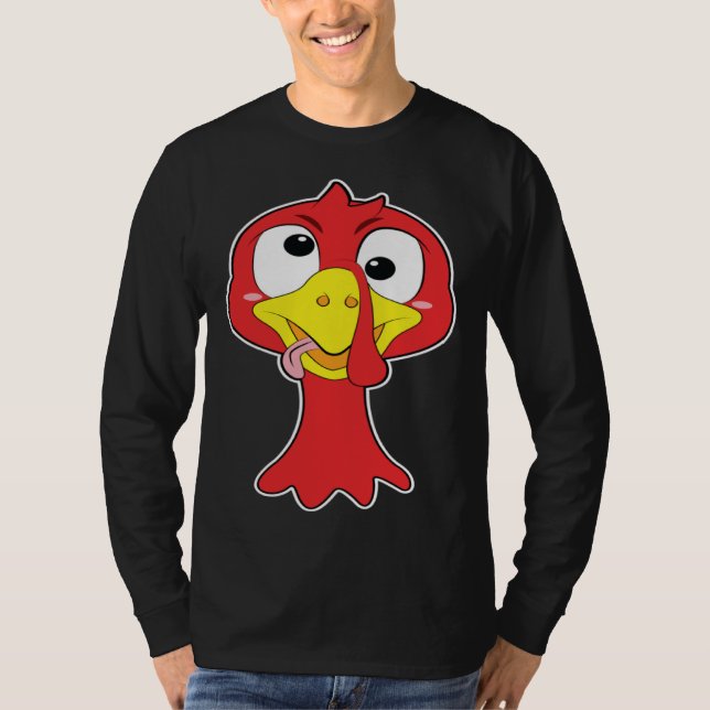 T-shirt Crazy Trippy Thanksgiving Turkey Head (Devant)