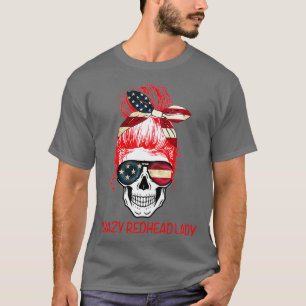 T-shirt CrazyRedheadLadySkull