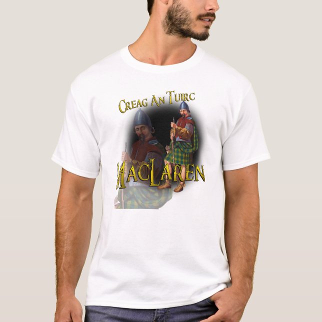 T-shirt Creag An Tuirc Clan MacLaren Highland Games Chemis (Devant)