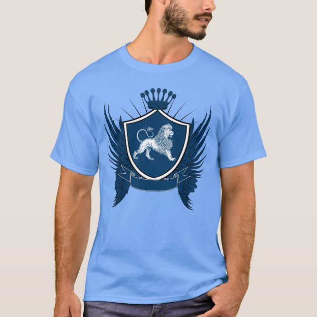 T-shirt Creast Royal Bleu Avec Lion (Devant)