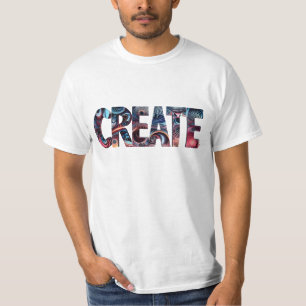 T-shirt CREATE Typography Art - Lettre Abstraite Gras