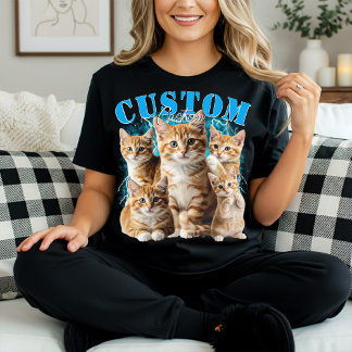 T-shirt create your own cat or any pets 90s bootleg 