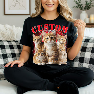 T-shirt create your own cat or any pets 90s bootleg 