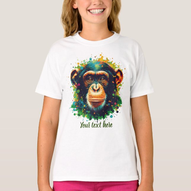 T-shirt Create your own chimpanzee (Devant)