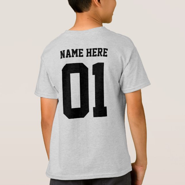 T-shirt CREATE-YOUR-OWN DIY Custom design Boys Team Number (Dos)