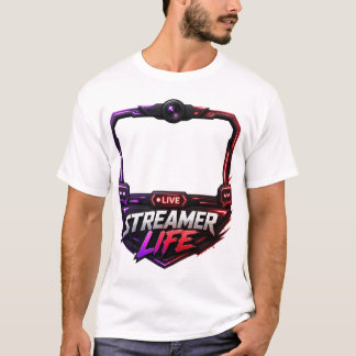 T-Shirt Créateur de Contenu de Jeu en Direct Strea