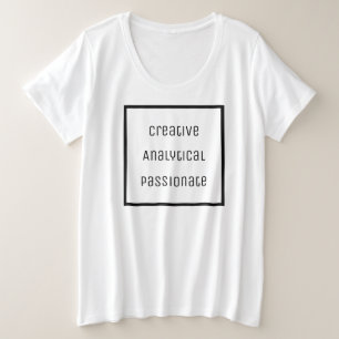T-shirt créatif, analytique, passionné