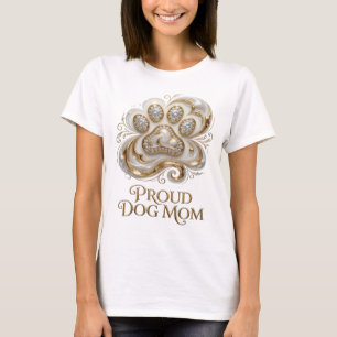 T-shirt Création Crisp Gold Fière Maman de Chien
