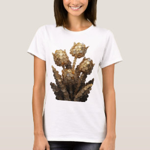 T-shirt Création d'art abstrait argenté WITTY