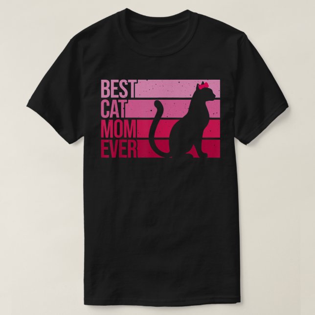 T-shirt Création d'art pour maman chat mignonne pour femme (Design devant)