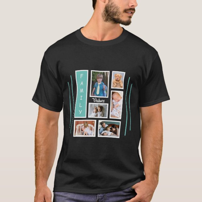 T-shirt Création de collection de photos de famille de tex (Devant)