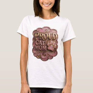 T-shirt Création de déclaration fière MÈRE DE CHAT Witty G