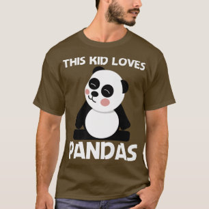 T-shirt Création de panda drôle pour les garçons enfants o