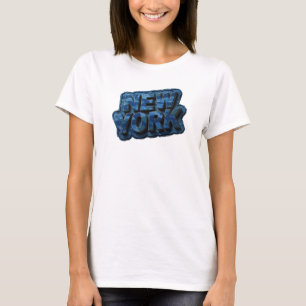 T-shirt Création de texte 3D Navy Crisp NEW YORK
