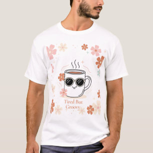 T-shirt Création graphique pour mug à café Rétro Fatigué M