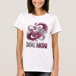 T-shirt Création moderne icône argentée MAMAN CHIEN