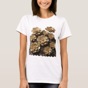 T-shirt Création originale FLEURS D'OR en argent witty
