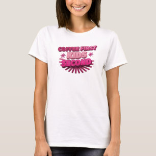 T-shirt Création personnalisée COFEE D'ABORD ENFANTS ENSUI