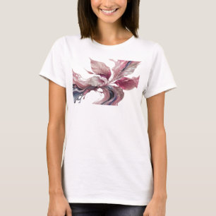 T-shirt Création visuelle abstraite de feuilles en or