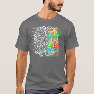 T-shirt Creative Cerveau Art Math