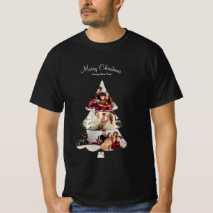 T-shirt Creative Modern Christmas Tree Photo Collage