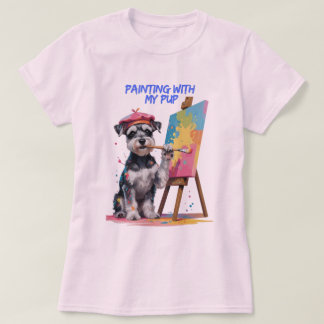 T-shirt Creative Pup - The Artistic Miniature Schnauzer