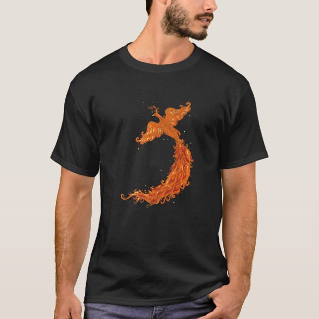 T-shirt Créature mythique cool Flammes montantes Cendres F (Devant)