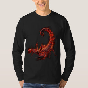 T-shirt Créature mythique fantastique Scorpion enflammé