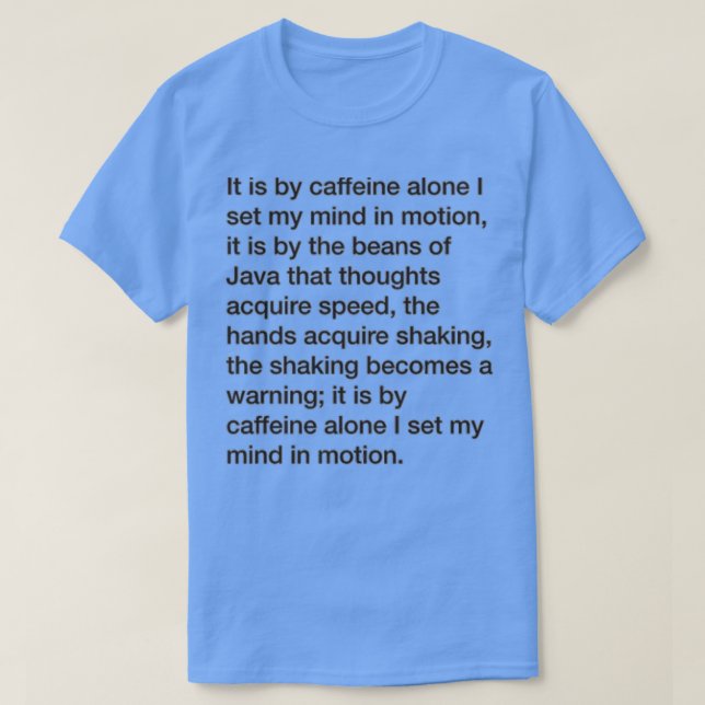 T-shirt Credo des Mentats de Café (Design devant)