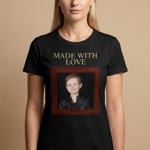 T-shirt CRÉÉ AVEC AMOUR Photo d'enfant personnalisée