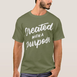T-shirt Créé Avec Un But Citations Chrétiennes Cadeaux