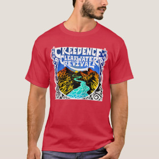 T-shirt Creedence Clearwater Revival River Baseballee rétr