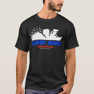 T-shirt Creekrat Cartoons Fliver Flivver Boat Logo Tee