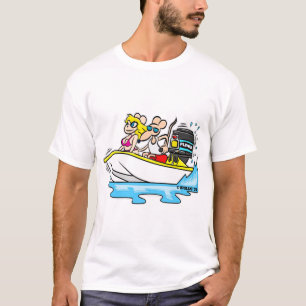 T-shirt Creekrat Cartoons Flivver Fliver Boat Cartoon Art
