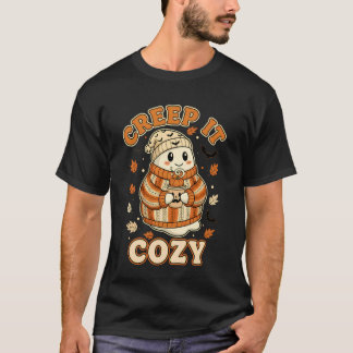 T-shirt Creep It Cozy Halloween Ghost Pumpkin Spice Fall